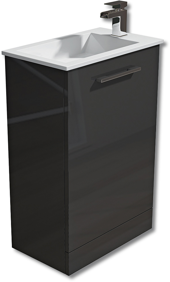 SY-BCB200 400mm Synergy Quad Vanity Unit - White & SY-TOP200 400mm Synergy Quad Vanity Unit Top SY-BCB201 400mm Vanity Unit - Grey & SY-TOP200 400mm Vanity Unit Top